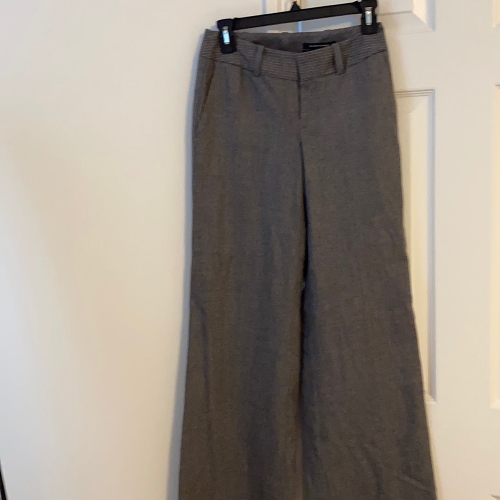 Club Monaco Light grey pinstripes wide leg trousers with cuff - Picture 3 of 8